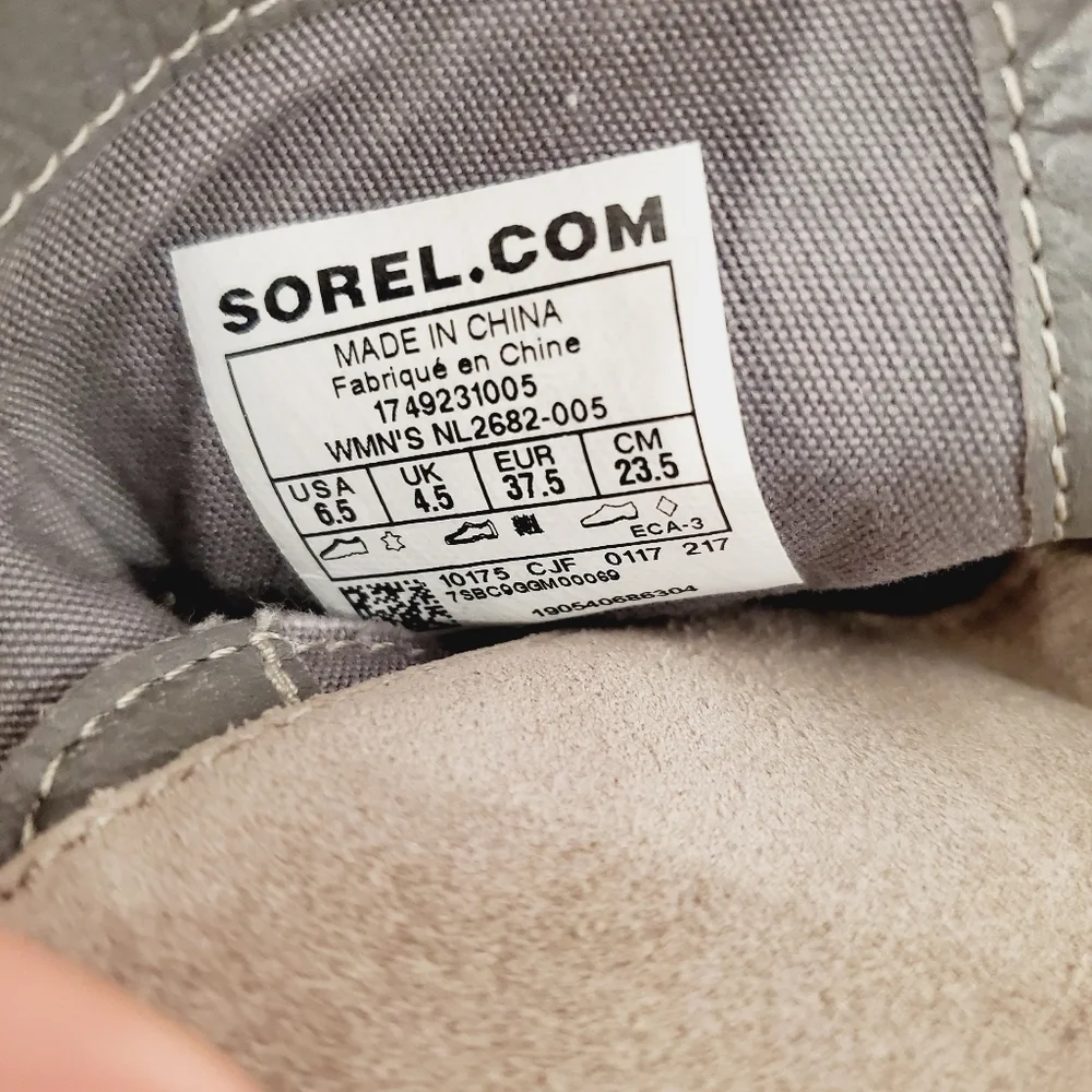 Sorel Farah Gray Suede Ankle Boots